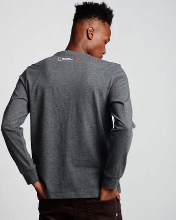 2 Shark Fletcher - Long Sleeve T-Shirt Gray Q1LSB5ELF9 Element