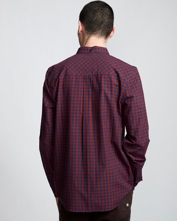 2 Icon Gingham - Long Sleeve Shirt Black Q1SHA2ELF9 Element