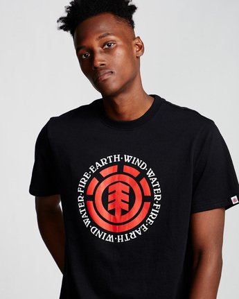 1 Seal - Short Sleeve T-Shirt for Men Black Q1SSA8ELF9 Element