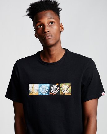 1 Horizontal Seasons - T-Shirt Black Q1SSG2ELF9 Element