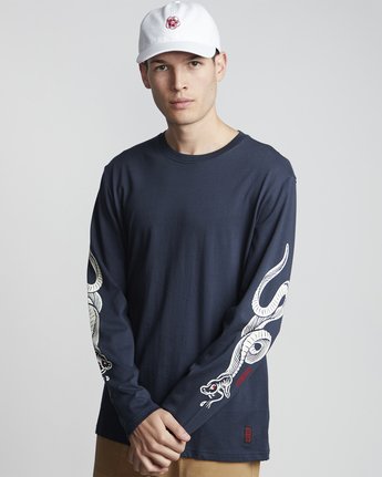 Timber! Go East Snakes - Organic Cotton Long Sleeve T-Shirt for Men  S1LSB1ELP0