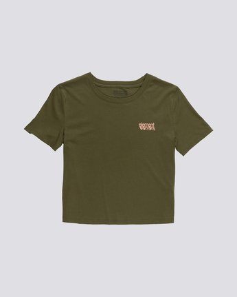 Branded Crop - Organic Cotton Short Sleeve T-Shirt for Women  S3SSA4ELP0