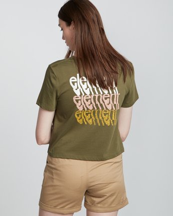 Branded Crop - Organic Cotton Short Sleeve T-Shirt for Women  S3SSA4ELP0