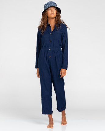 Elise Indigo - Long Sleeve Jumpsuit for Women  W3PTB8ELP1