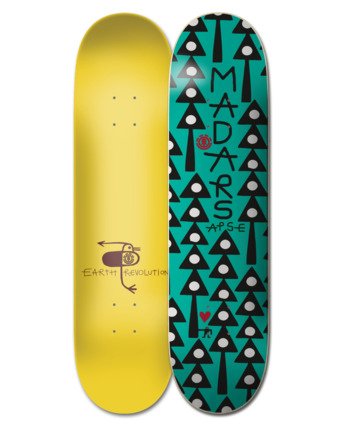 8.38" Earth Rev Madars - Skateboard Deck  W4DCC1ELP1
