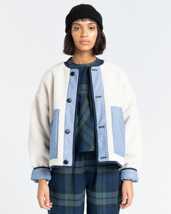 Augusta Pile - Reversible Button-Up Sweatshirt for Women  Z3WAA5ELF1