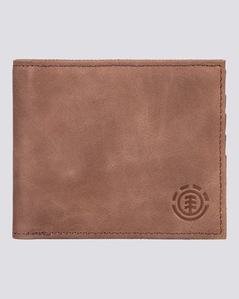1 Avenue - Leather Wallet for Men Brown Z5LWA1ELF6 Element