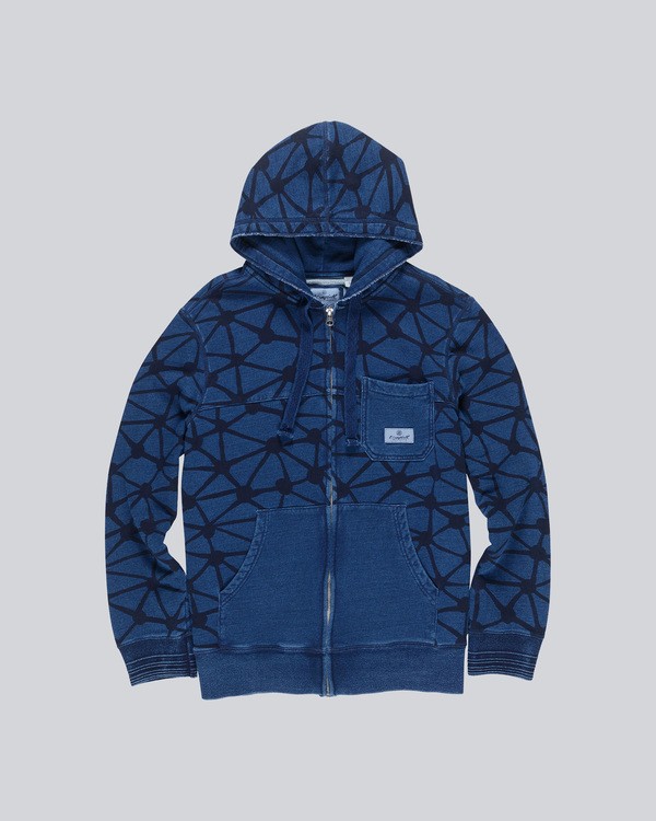 0 Indigo Fleece Zh - Fashion Fleece for Men  F1FLC3ELF7 Element