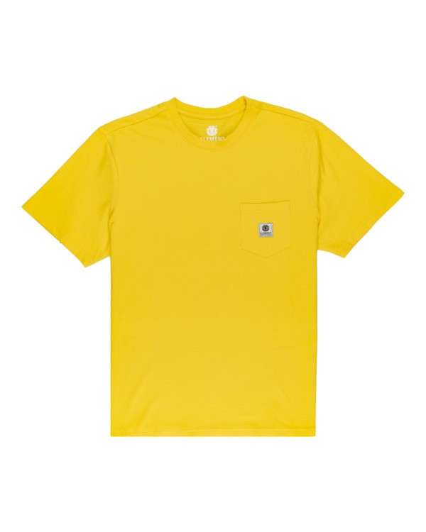 0 Basic Pocket Label - Short Sleeve T-Shirt Yellow N1SSG3ELP9 Element