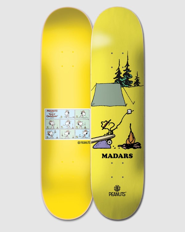 PEANUTS WOODSTOCK X MADARS 8.25 SKATEBOARD DECK 9351223205972 Element
