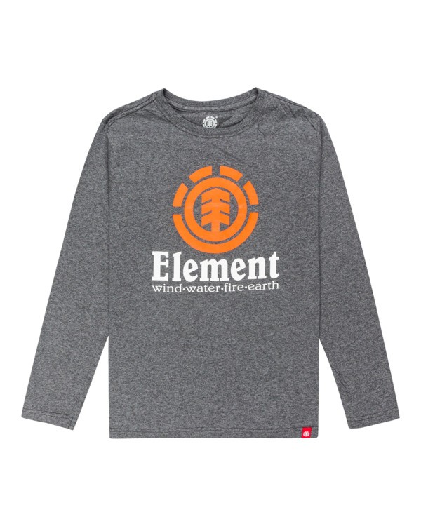 0 Vertical - Long Sleeve T-Shirt for Boys Gray Z2LSB4ELF1 Element