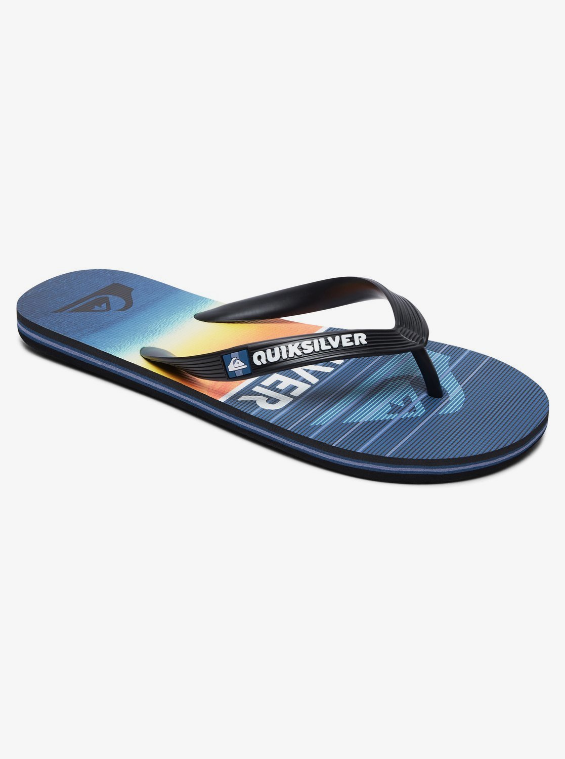 black quiksilver flip flops