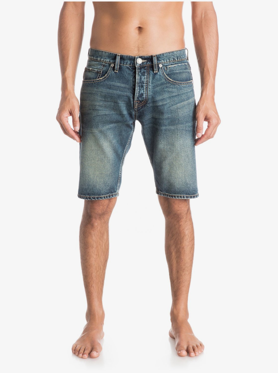 Sequel Vintage Brown Denim Shorts EQYDS03039 Quiksilver