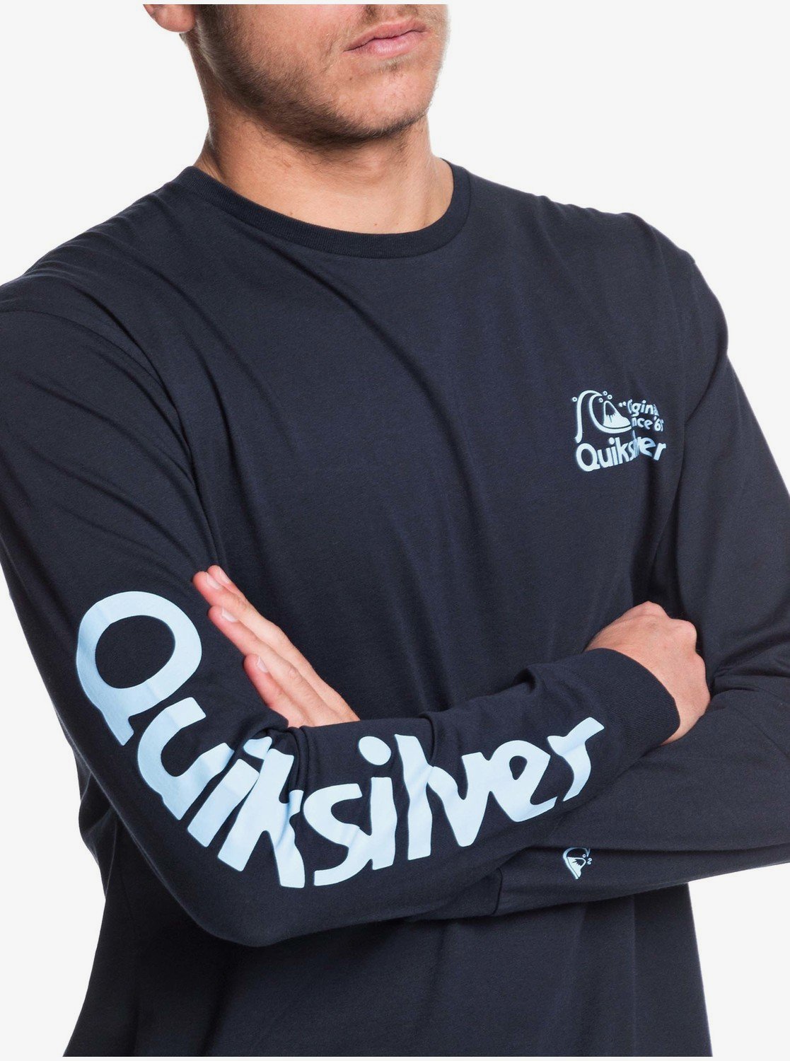 QUIKSILVER Mens Bouncing Heart Long Sleeve Tee