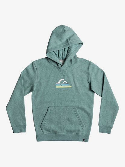 Big Logo Hoodie Voor Jongens Blue Quiksilver quiksilver kopen in de aanbieding