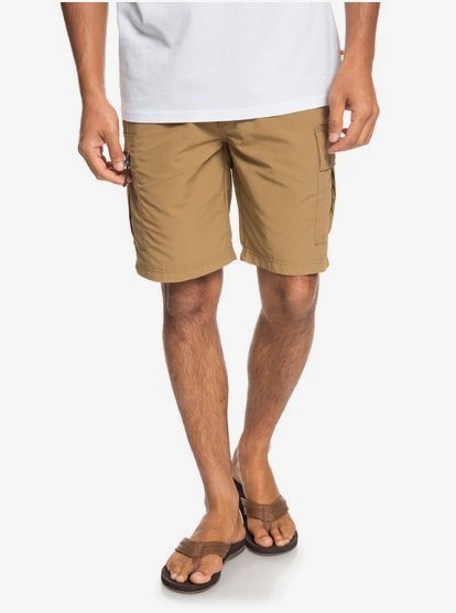 Waterman Skipper Cargo Short Voor Heren Brown Quiksilver quiksilver kopen in de aanbieding