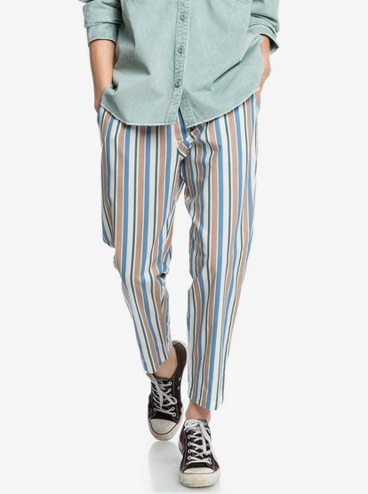 Blue and white 2024 vertical striped pants