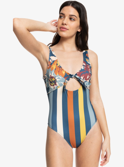 Womens Tie Front One Piece Swimsuit Quiksilver