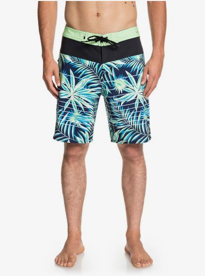 Highline Drained Out 19 Boardshort Voor Heren Green Quiksilver quiksilver kopen in de aanbieding