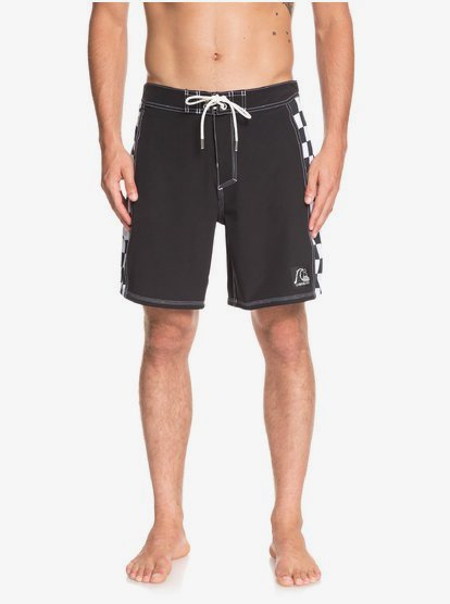 Highline Checker Arch 18 Boardshort Voor Heren Black Quiksilver quiksilver kopen in de aanbieding