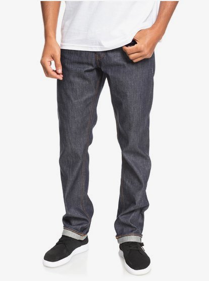 Santocha Rechte Selvedge Denim Jeans Voor Heren Blue Quiksilver quiksilver kopen in de aanbieding