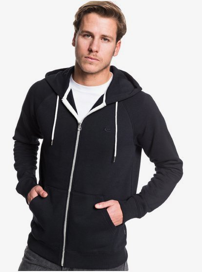 Everyday Hoodie Met Rits Voor Heren Black Quiksilver quiksilver kopen in de aanbieding