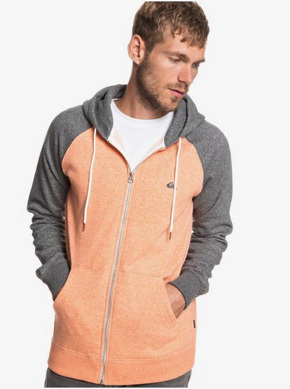 Everyday Hoodie Met Rits Voor Heren Orange Quiksilver quiksilver kopen in de aanbieding