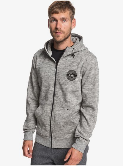 Yattemi Hoodie Met Rits Voor Heren Gray Quiksilver quiksilver kopen in de aanbieding