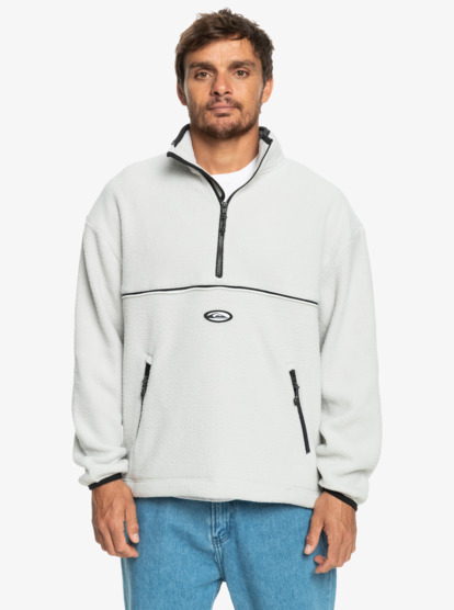 White fleece hotsell half zip