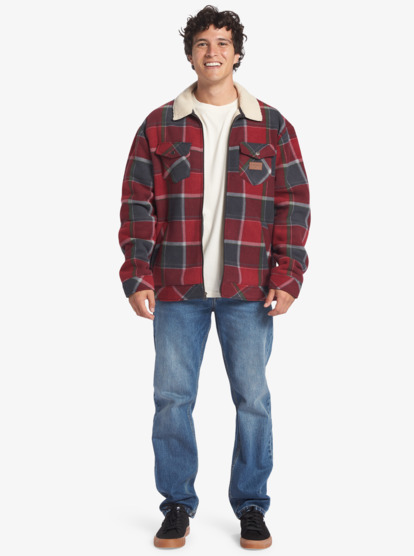 Mens checked sherpa outlet jacket