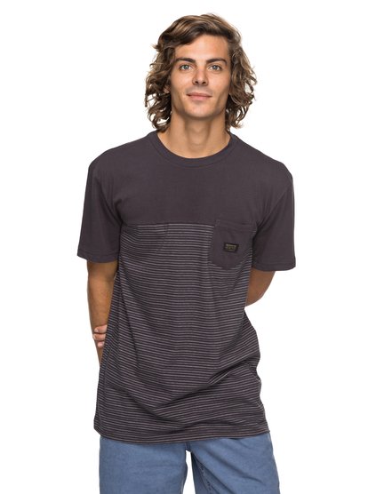 Full Tide T Shirt Voor Heren Black Quiksilver quiksilver kopen in de aanbieding