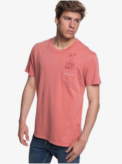 Skumel T Shirt Voor Heren Pink Quiksilver quiksilver kopen in de aanbieding