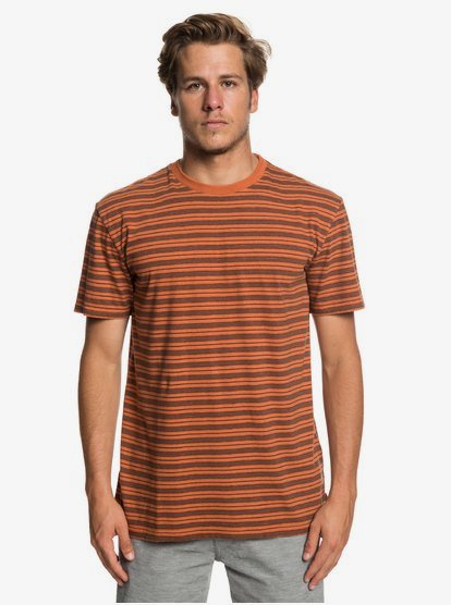 Deeper States T Shirt Voor Heren Orange Quiksilver quiksilver kopen in de aanbieding