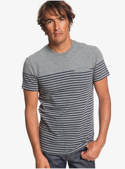 Adour T Shirt Voor Heren Gray Quiksilver quiksilver kopen in de aanbieding