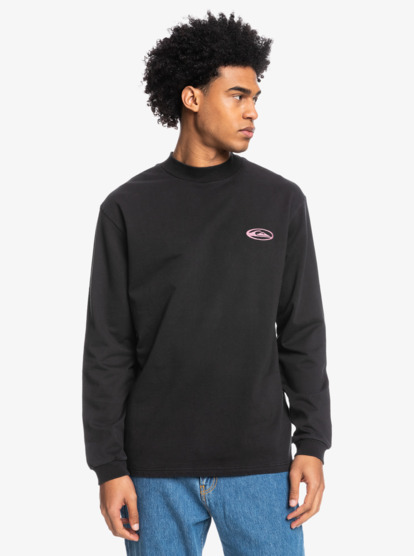 Mens black shirt top long sleeve