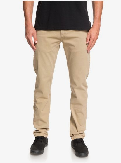 Krandy Chino Met Rechte Pasvorm Voor Heren Brown Quiksilver quiksilver kopen in de aanbieding