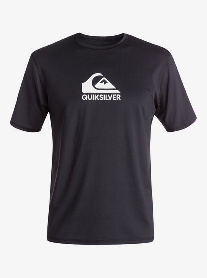 Solid Streak Upf 50 Surf T Shirt Met Korte Mouwen Voor Heren Black Quiksilver quiksilver kopen in de aanbieding