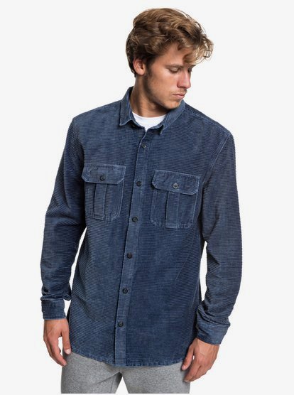 Melton Minds Overhemd Met Lange Mouwen Voor Heren Blue Quiksilver quiksilver kopen in de aanbieding