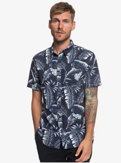 Noosa Paradise Overhemd Met Korte Mouwen Voor Heren Blue Quiksilver quiksilver kopen in de aanbieding