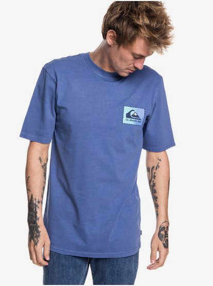 Original Classic Patch T Shirt Voor Heren Blue Quiksilver quiksilver kopen in de aanbieding Original Classic Patch T Shirt Voor Heren Blue Quiksilver quiksilver kopen in de aanbieding
