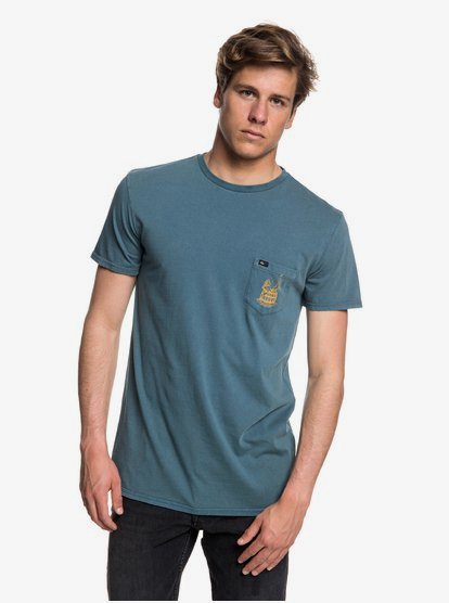 Gettin Barreled T Shirt Voor Heren Blue Quiksilver quiksilver kopen in de aanbieding