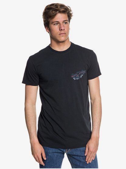 Hot Sake T Shirt Voor Heren Black Quiksilver quiksilver kopen in de aanbieding