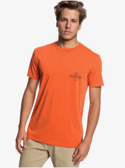 Vibed T Shirt Voor Heren Orange Quiksilver quiksilver kopen in de aanbieding