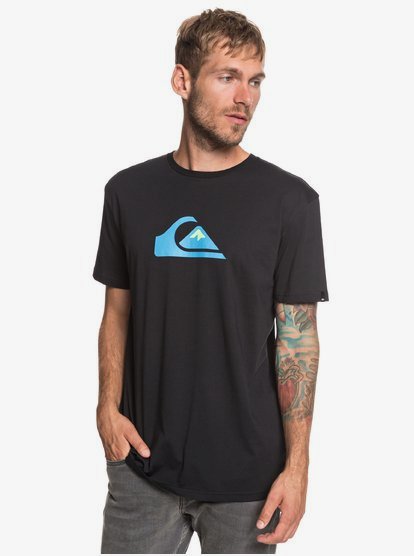 M And W T Shirt Voor Heren Black Quiksilver quiksilver kopen in de aanbieding