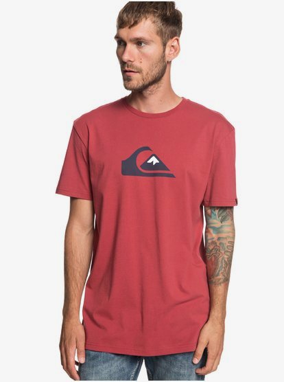 M And W T Shirt Voor Heren Red Quiksilver quiksilver kopen in de aanbieding