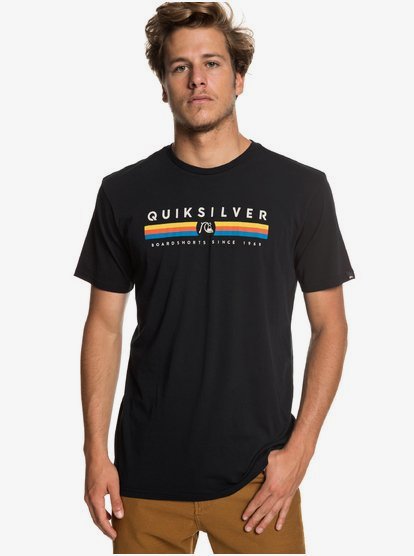 Get Bizzy T Shirt Voor Heren Black Quiksilver quiksilver kopen in de aanbieding