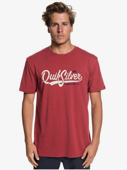 Quik Pool T Shirt Voor Heren Red Quiksilver quiksilver kopen in de aanbieding
