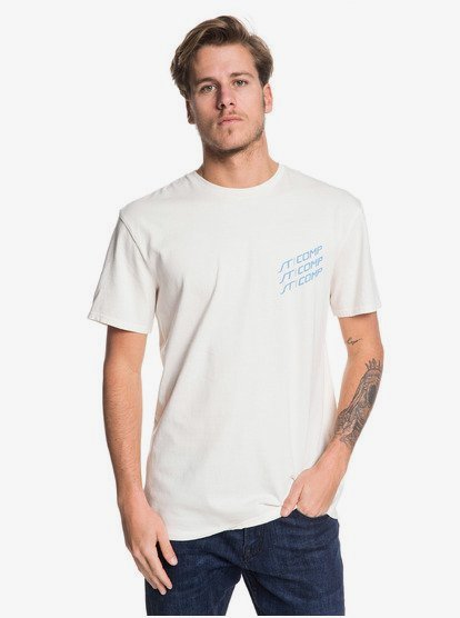 Fast Lane T Shirt Voor Heren White Quiksilver quiksilver kopen in de aanbieding