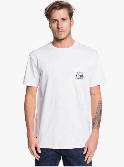 Rock And Roll T Shirt Voor Heren White Quiksilver quiksilver kopen in de aanbieding