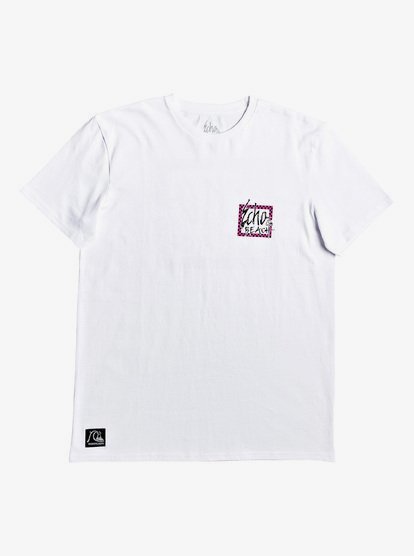 Boardwalk T Shirt Voor Heren White Quiksilver quiksilver kopen in de aanbieding
